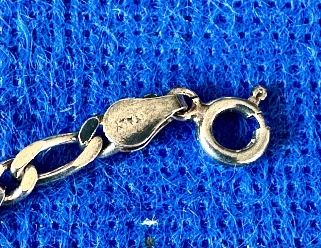 Sterling Silver – HCT Italy 3mm Figaro Chain Bracelet, 8″ Long – 4.90 Grams