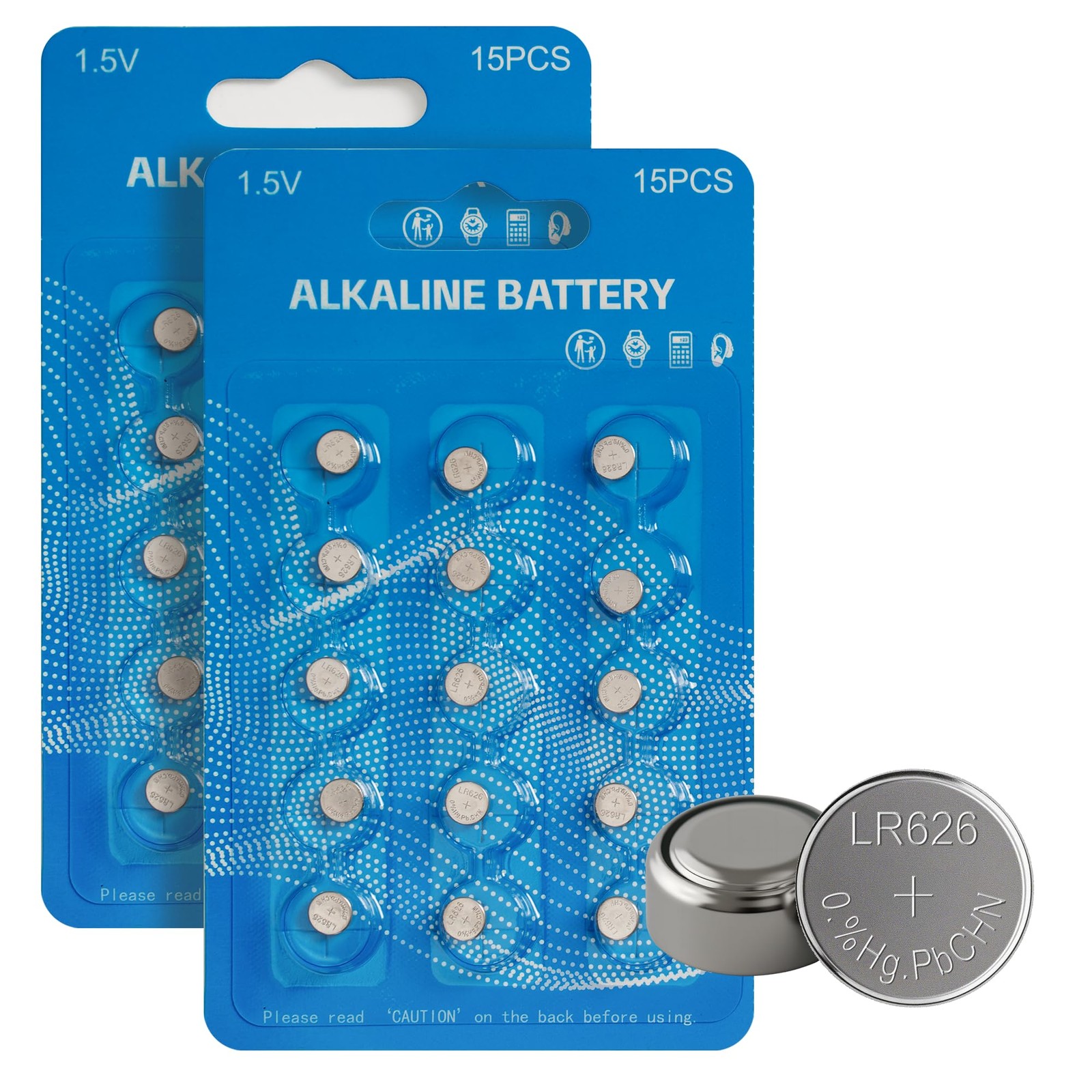 30 Pack AG4 LR626 1.5V Alkaline Coin Battery L626 LR66 SR626 377 30 PAck