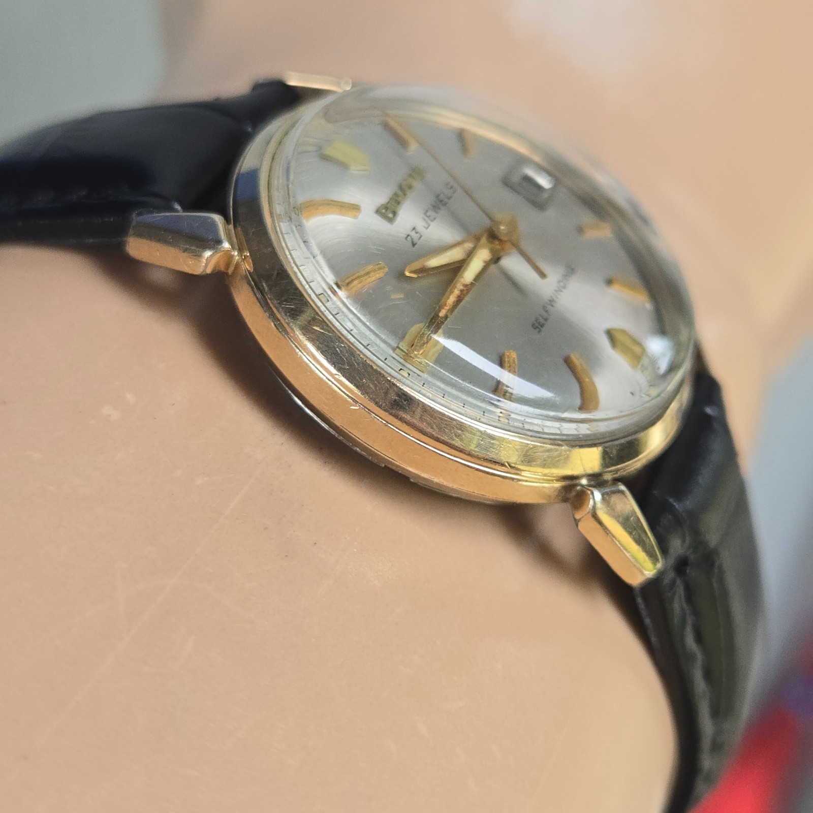 Vintage BULOVA Date King men’s automatic watch 10BPACD 23Jewels 10K RGP 1968