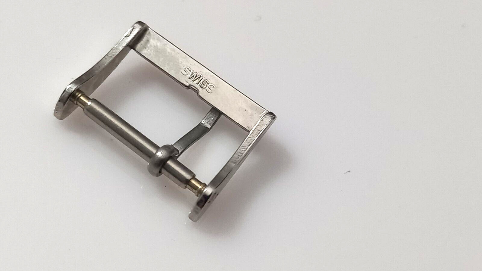 NOS 1950-60’S 16MM SWISS STAINLESS STEEL BUCKLE – FITS ALL SWISS VINTAGE WATCHES