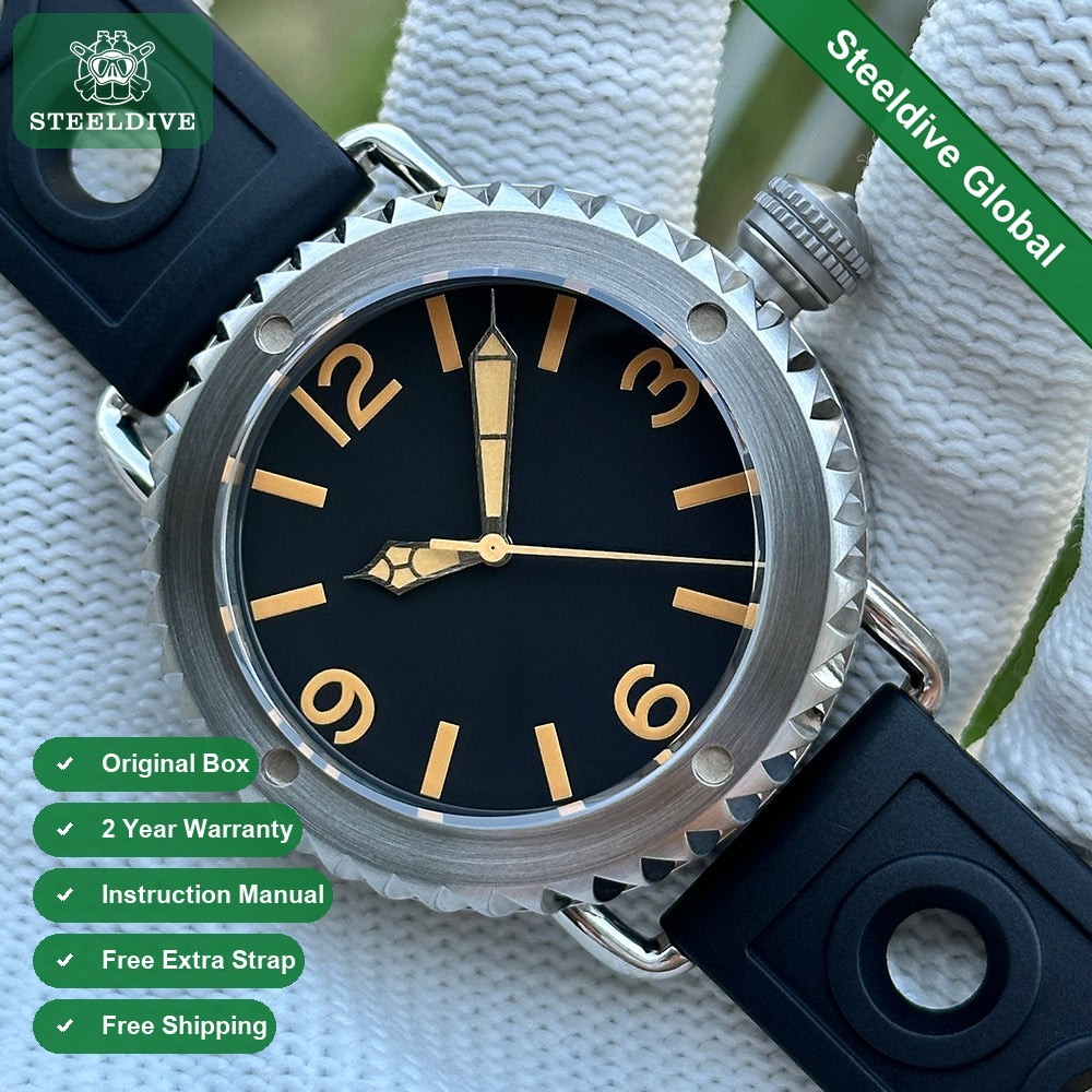 STEELDIVE SD1913 Mens 47mm 3000M Automatic Dive Watch NH35 Sapphire Steel