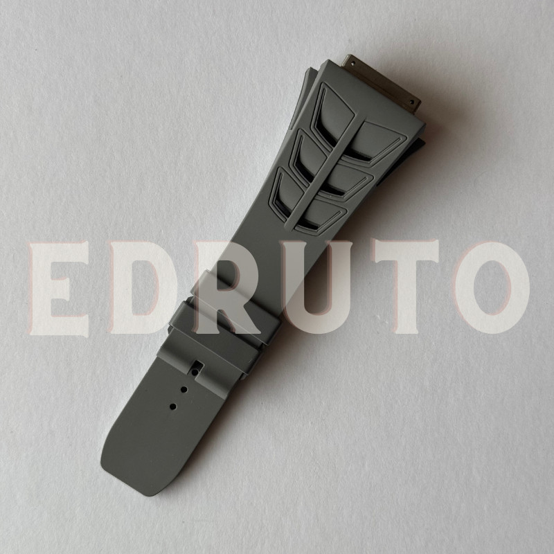 Replacement Gray FKM Rubber Watch Strap For Richard Mille RM030 35-02 /03