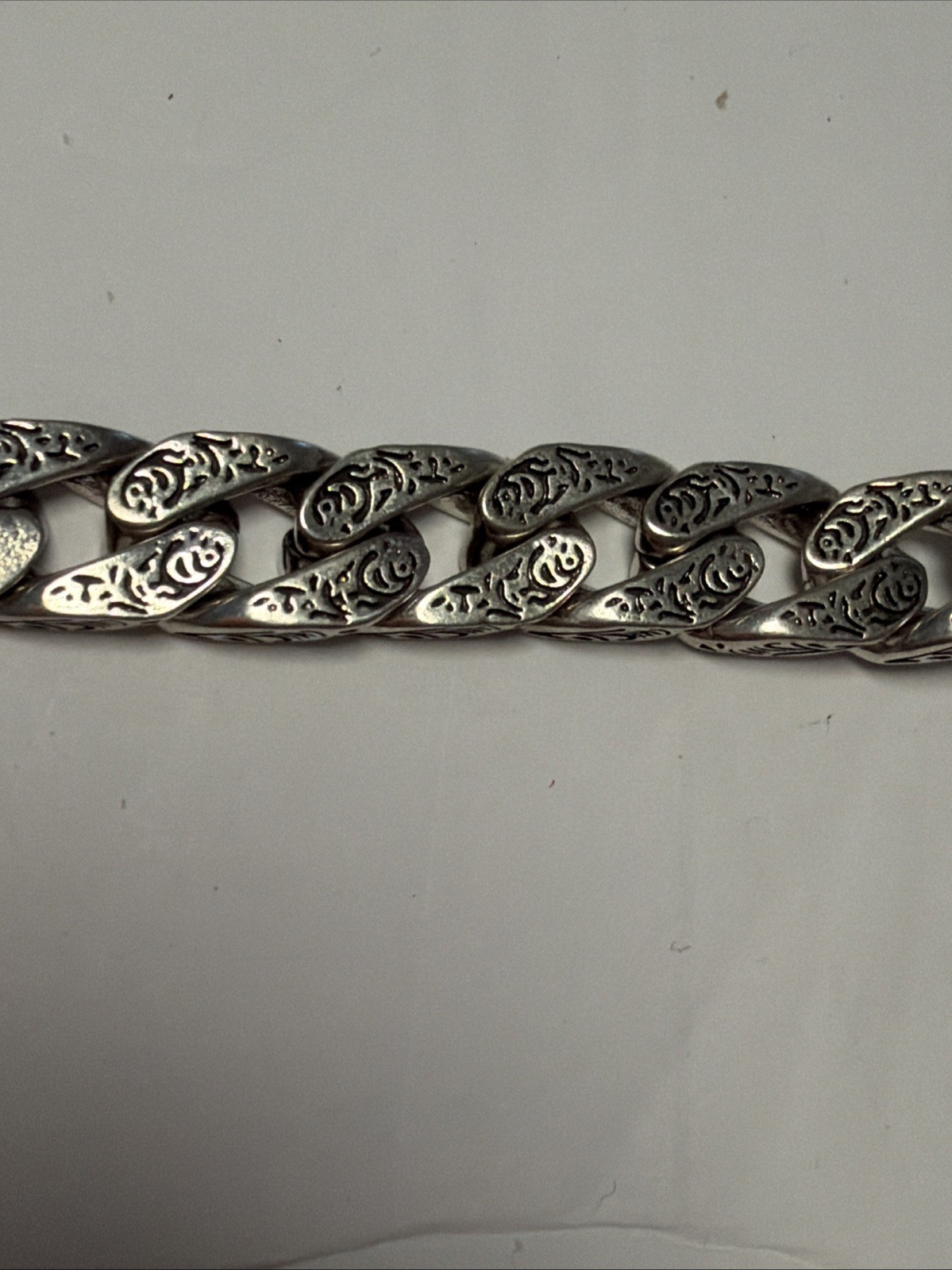 BOCAI Solid S925 Silver Bracelet Pattern Men Women Yiger Tank 20cm