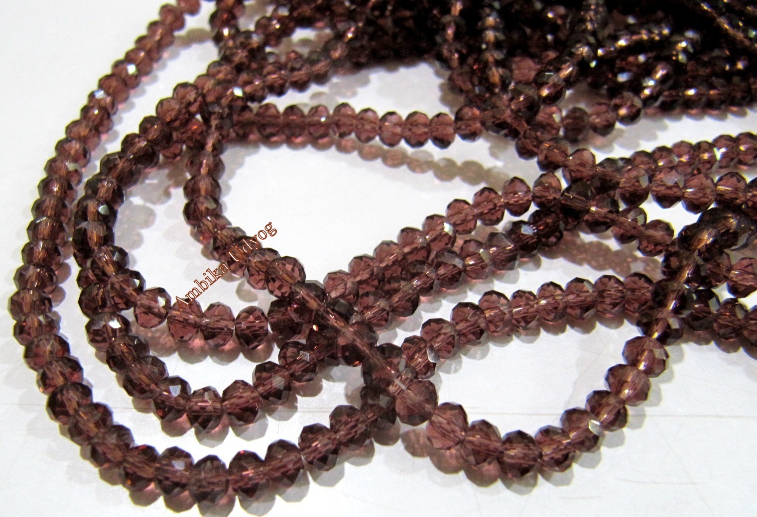 10 STRINGS – Garnet Color Hydro Quartz Beads 3-4mm, approx. 150 Beads per string