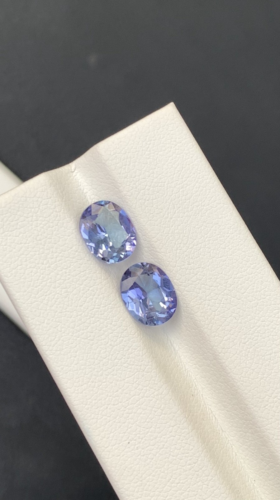3.80 Ct Natural Tanzanite Pair Light Blue Color Oval Cut Loose Gemstone