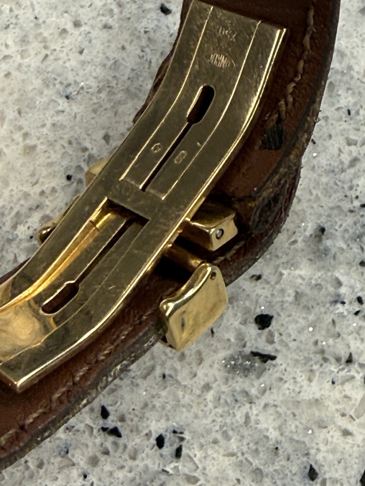 BVLGARI Assioma Automatic Date 32mm Yellow Gold Brown Leather man’s watch