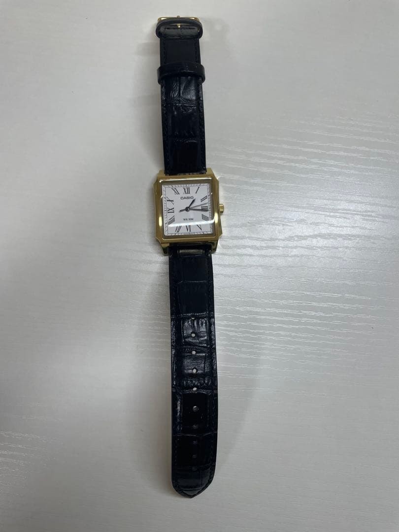 Casio MTP-B190 Gold Tone White Dial Quartz Watch