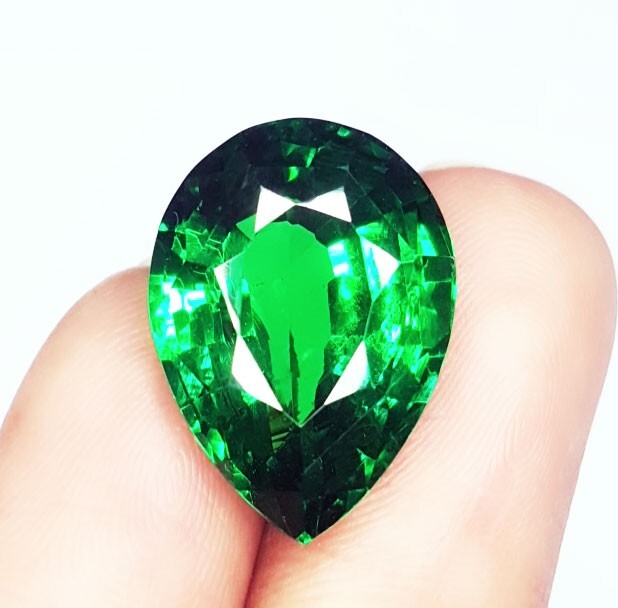 Certified Natural Tsavorite Green Garnet Loose Gemstone 18 Ct Pear Shape A46