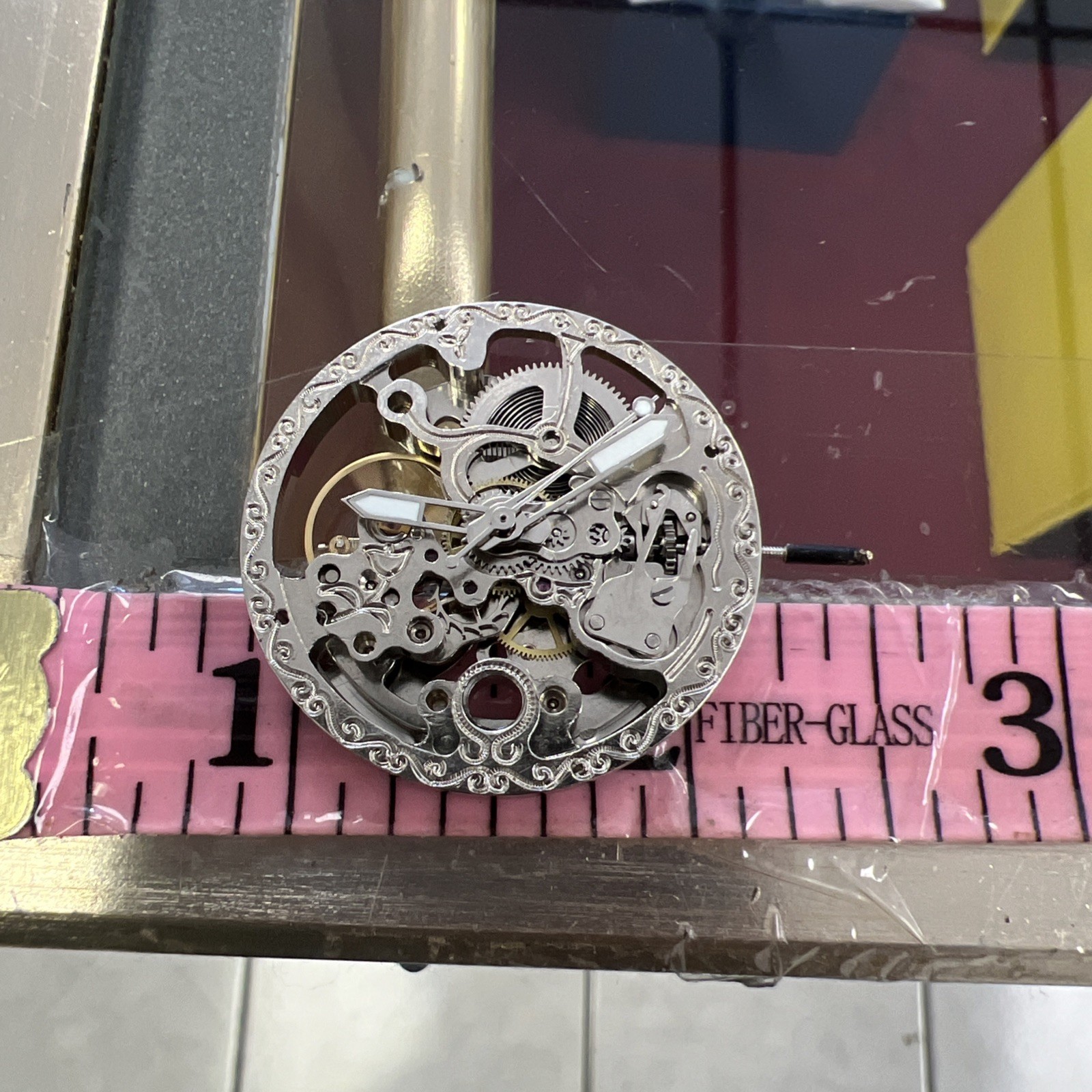 32.5mm China Made 7120 Big Mechanical Movement 3 Hands🔥Silver Hollow Movement😱