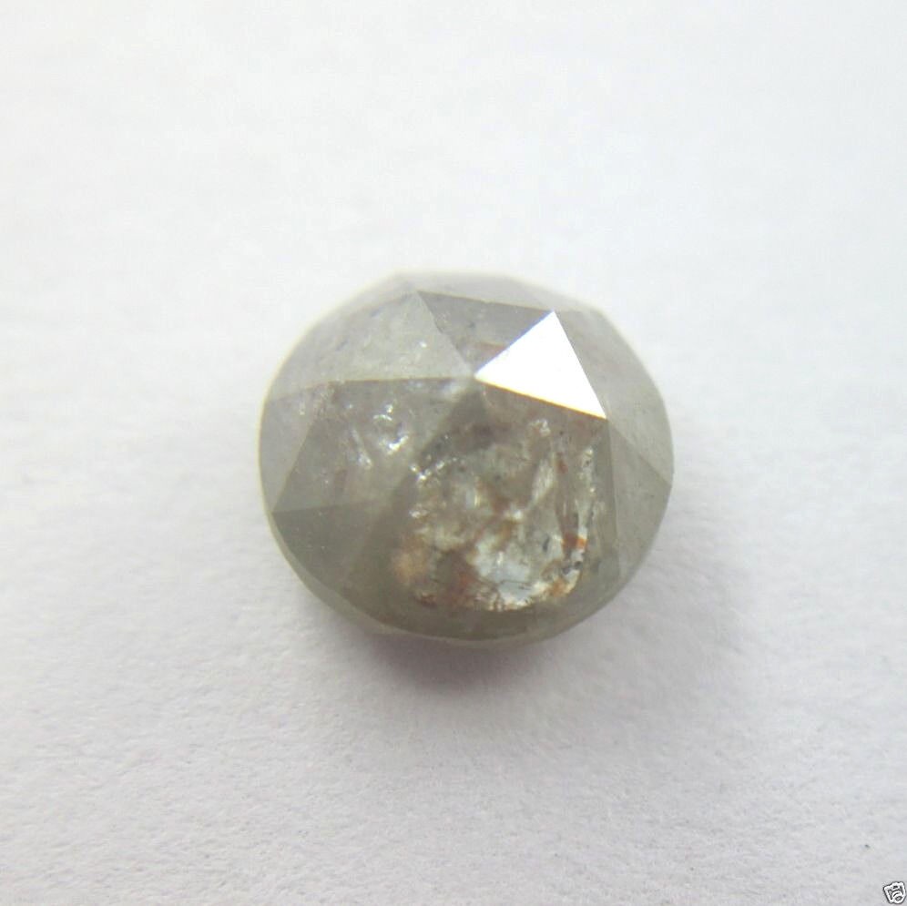 2.57cts Rose Cut Diamond Natural Real Round Shape Gray Color 7.71-7.85×5.03 MM
