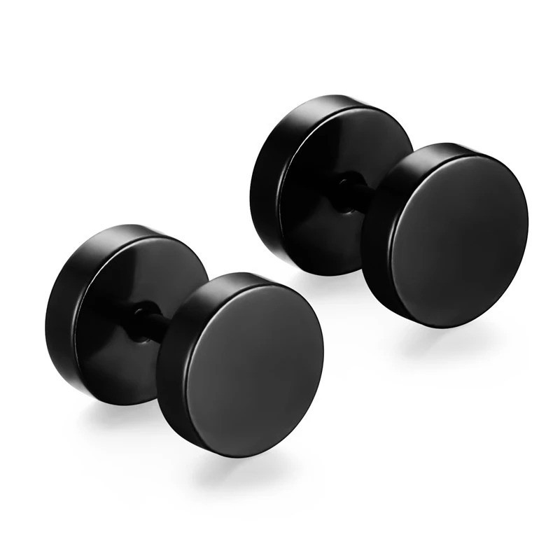 Flat Back Surgical Stainless Steel Stud Earrings for Women Men Piercing Jewelry