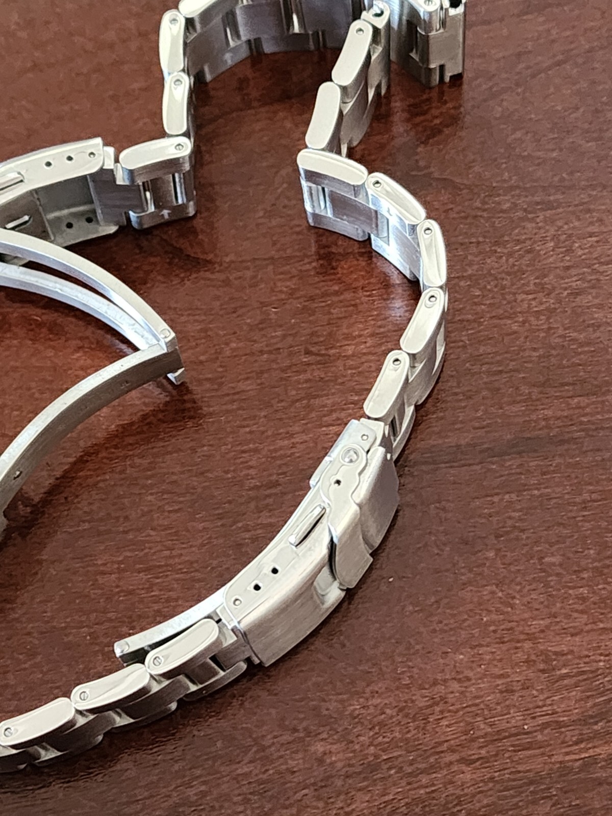 316L Oyster Style 20mm Bracelet STAINLESS STEEL Solid Double Lock + spring bars