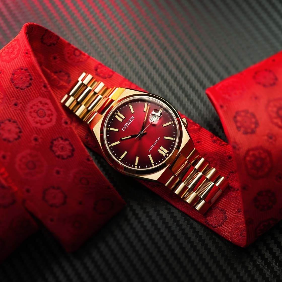 Citizen Tsuyosa NJ0153-82X Automatic Red Dial Stainless Steel 40mm Men’s Watch