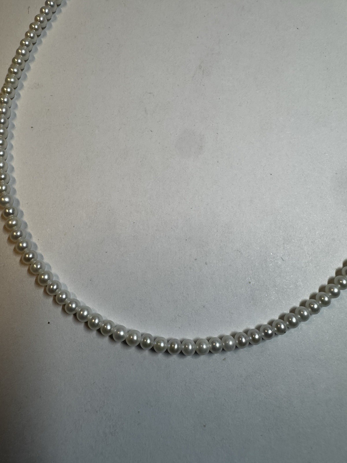 16-1 8 inches 3-3.5mm freshwater A+ white pearl necklace new free shipping