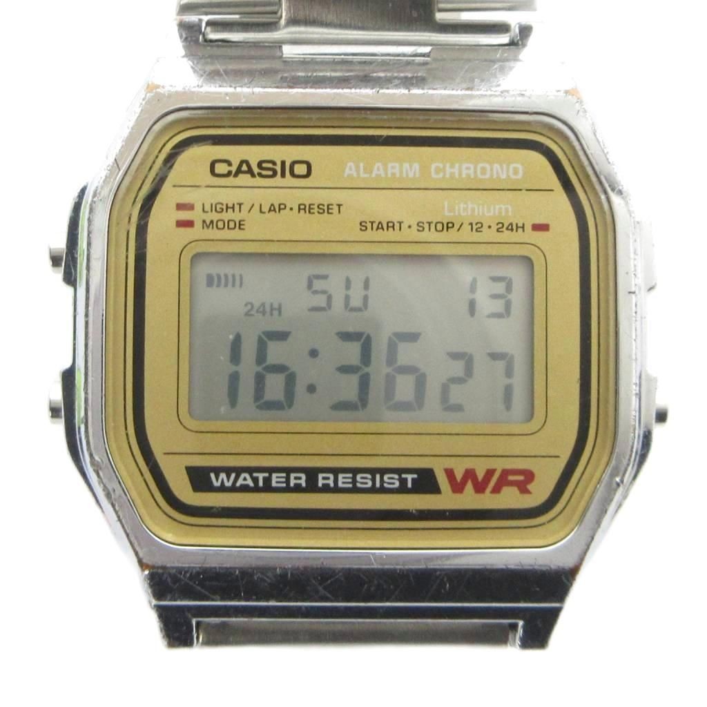 Casio A158WE wristwatch quartz digital watch with calendar silver GY18 MQ fromJA