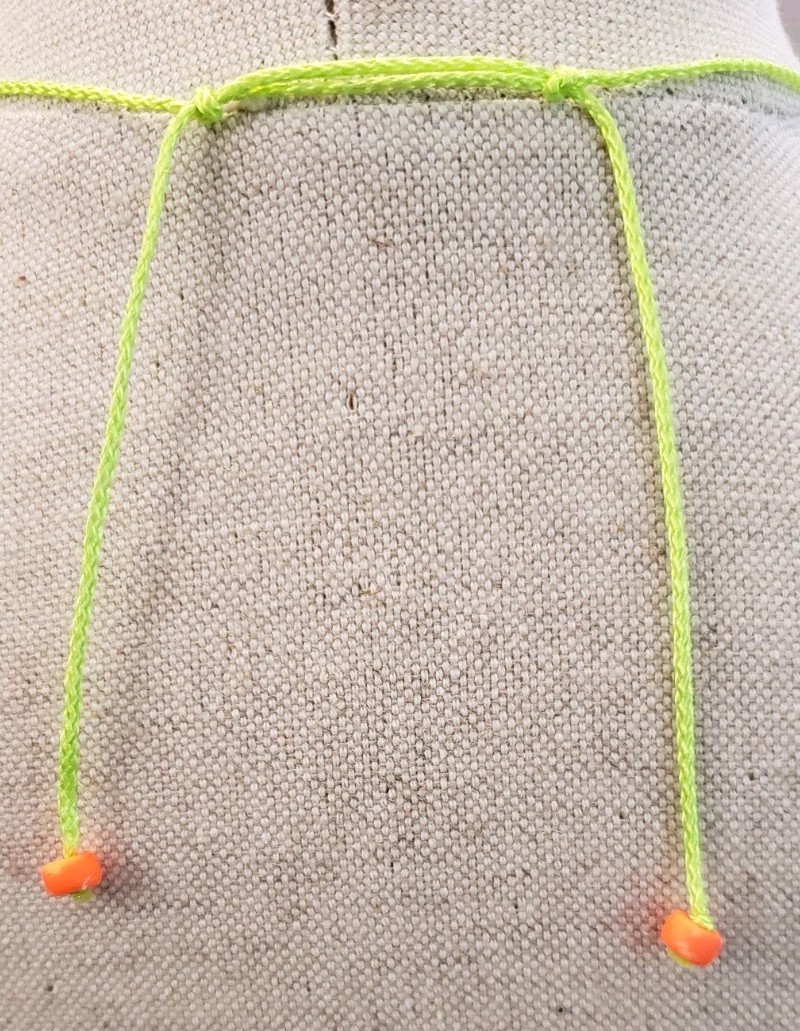 Handmade Citrus Fruit Glass Bead Necklace & Earrings Set Lime Green Cord 21-24″