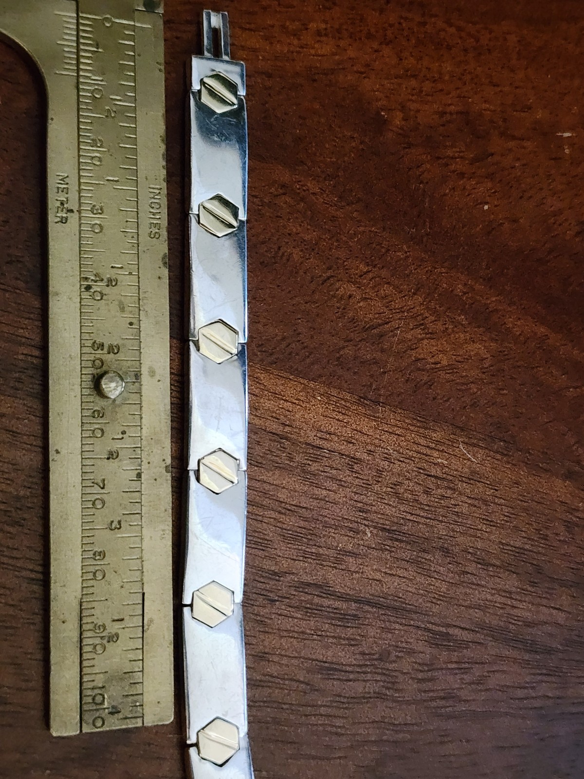 BAYANIHAN 925 STERLING SILVER AND 18K GOLD hinged BRACELET 42.6g.
