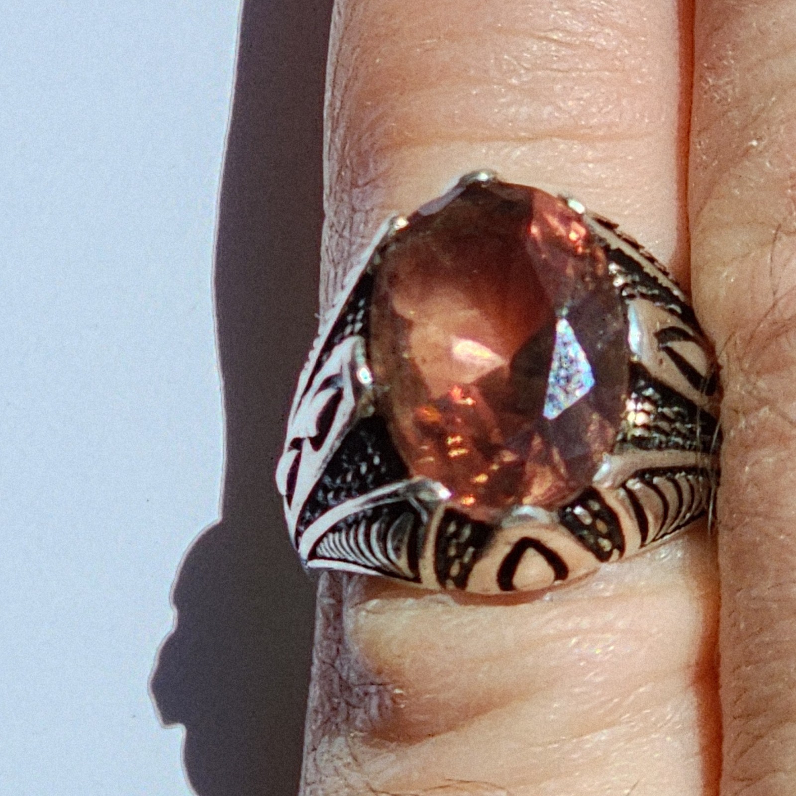 4ct Zultanite Color Changing Turkish Ring Size 6 1/2 Sterling Silver Sultanite