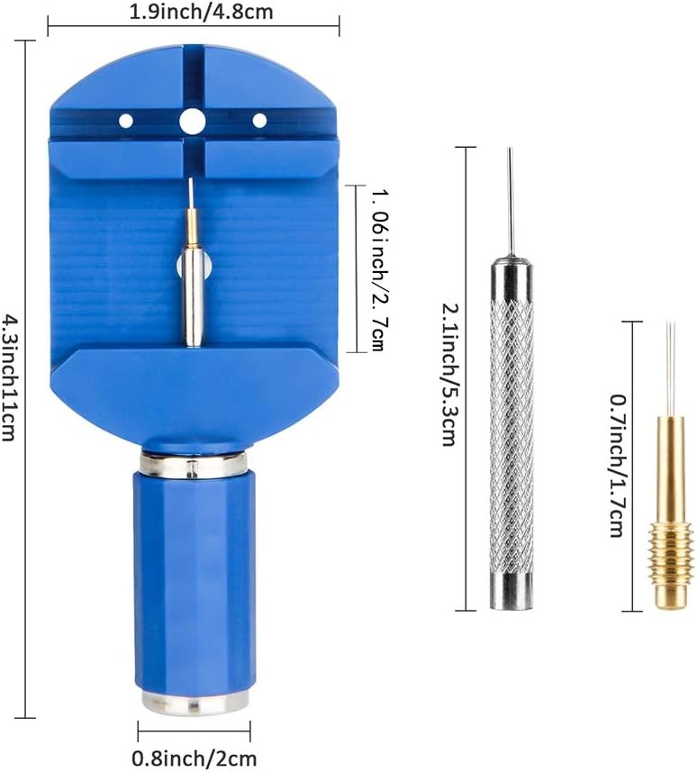 Watch Band Link Removal Tool Kit with 12pcs Replacement Pins and 3pcs Pin Punche