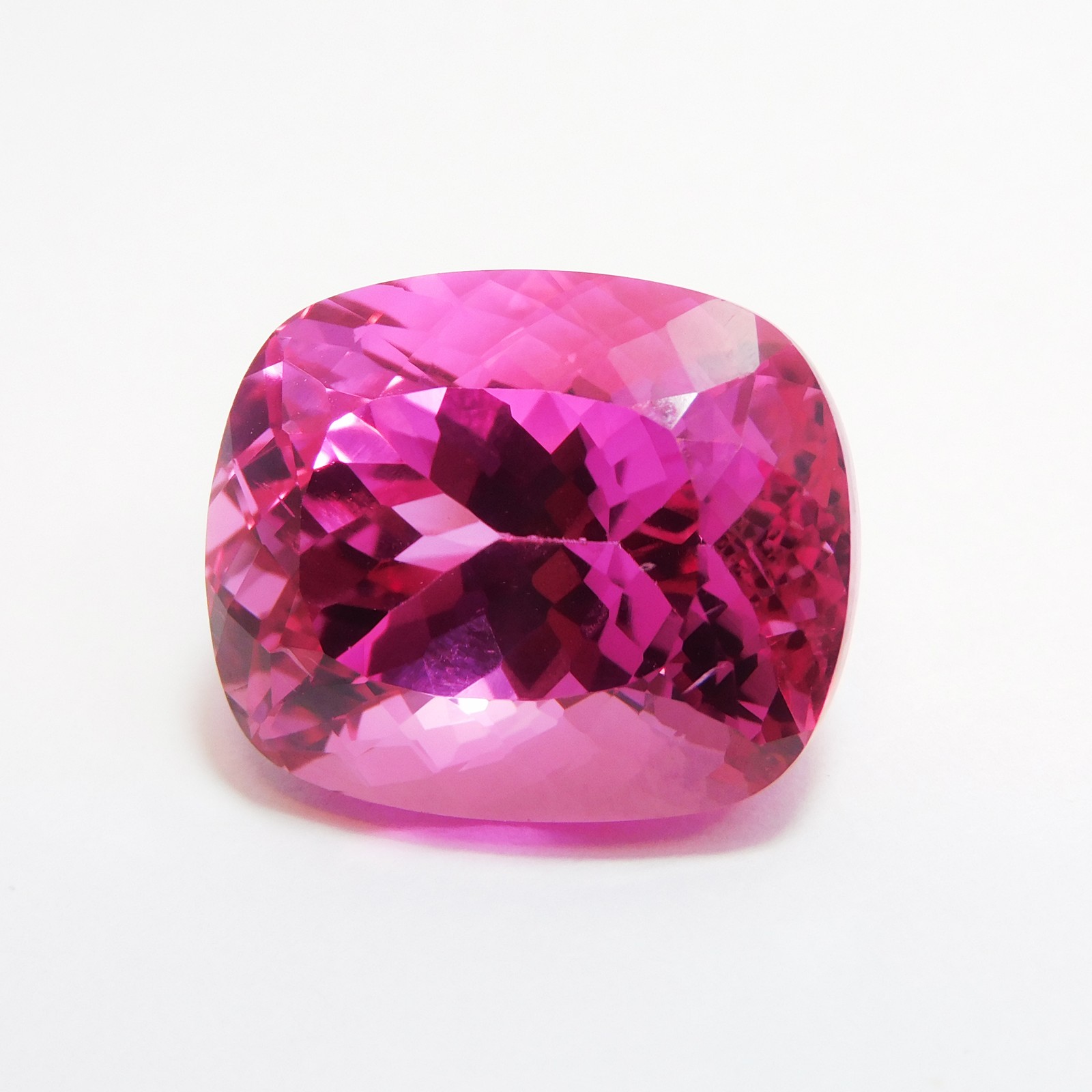 CERTIFIED Natural Pink Sapphire 26.25 Ct Enhanced Loose Gemstone Cushion Cut