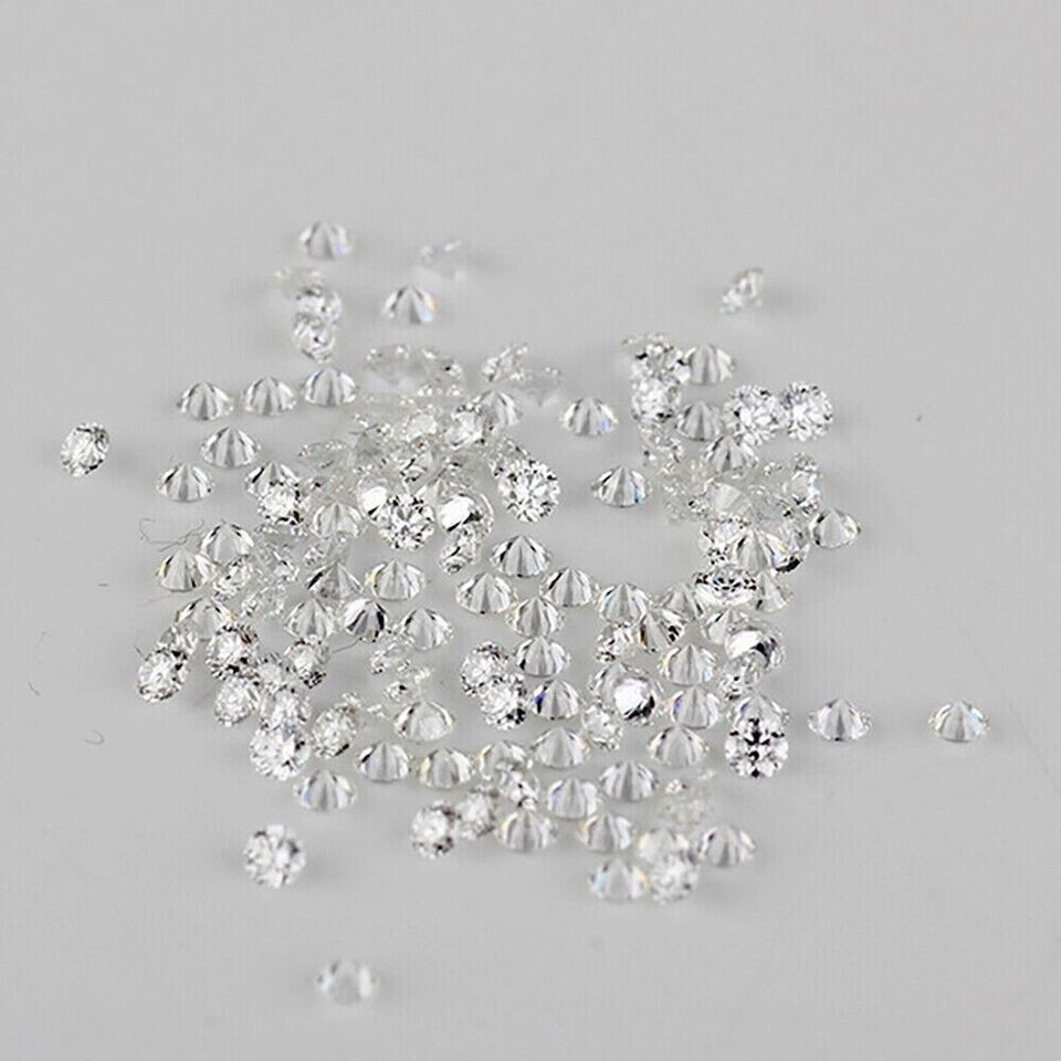 1 CT Natural White Diamond 1.50mm 60 Pcs Round Cut VVS1 D Grade Certified H15
