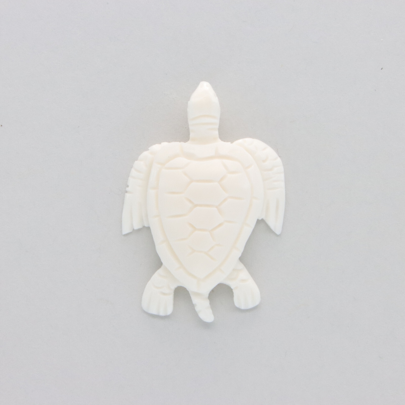 Hand Carved Water Buffalo Bone Turtle / Turtoise Pendant
