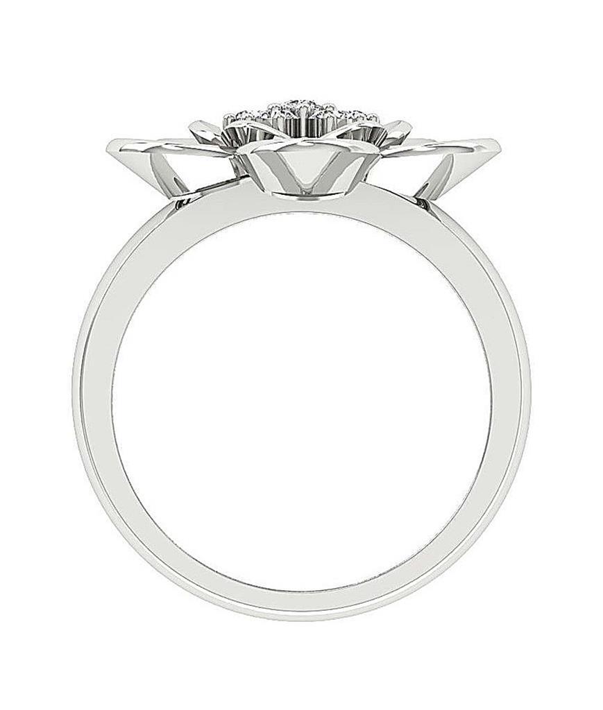 I1 G 0.35 Ct Round Diamond 14K Solid Gold 18.60 MM Right Hand Anniversary Ring