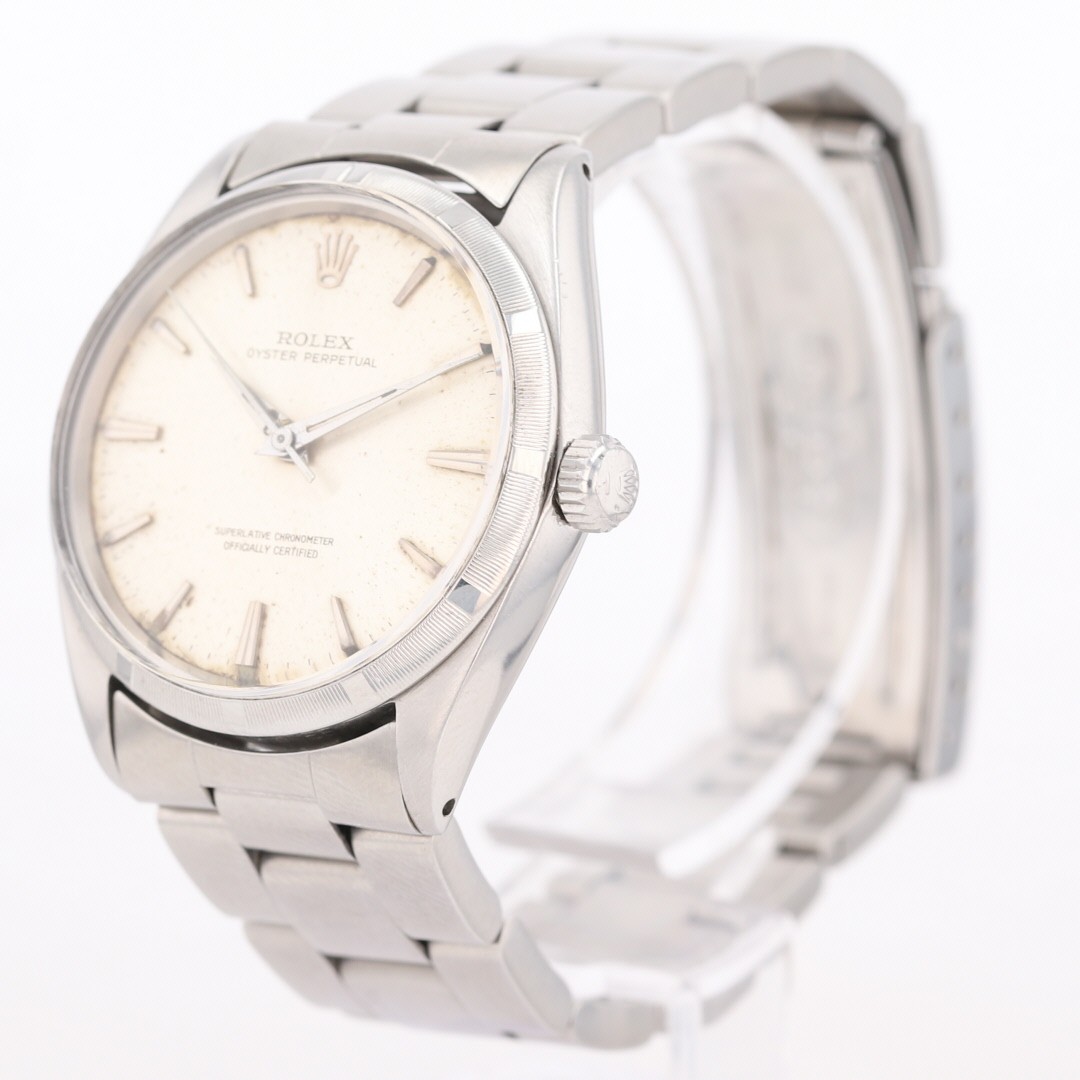 Rolex Oyster Perpetual Silver Dial Automatic Stainless Steel Men’s Wristwatch