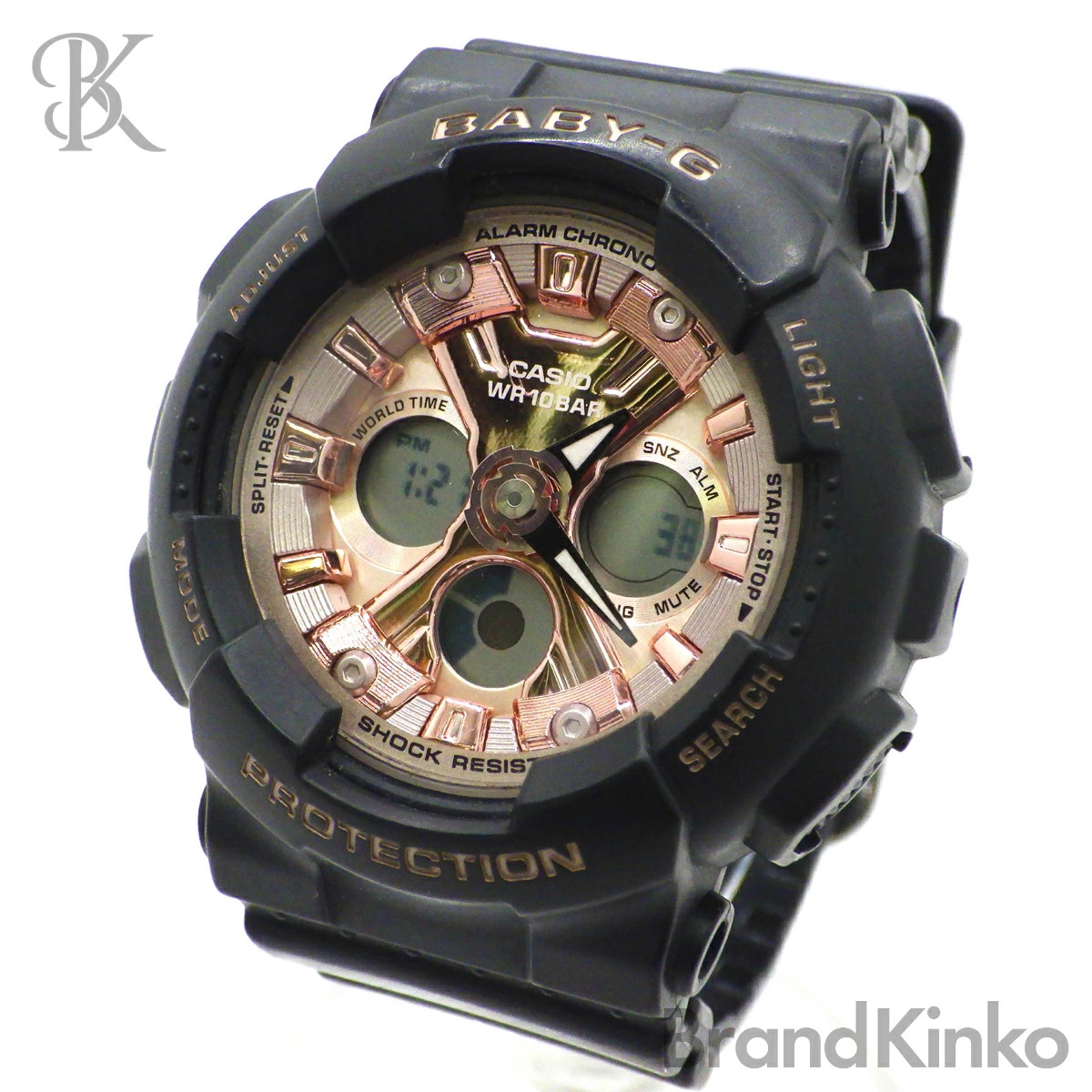 CASIO BA 130 baby G Quartz Watch Black Pink Used