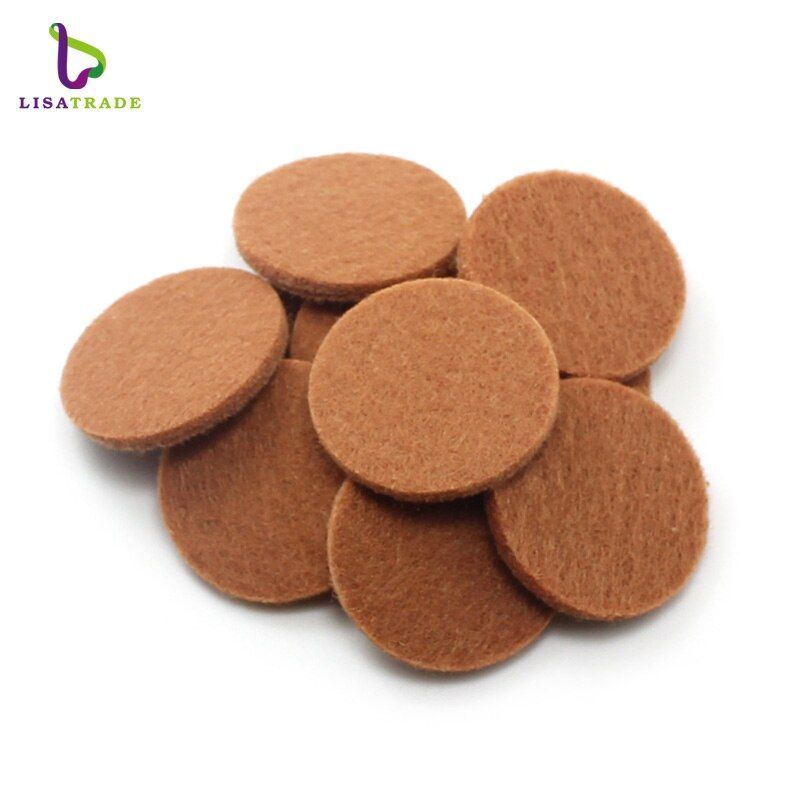 Aromatherapy Felt Pads Diffuser Perfume Pad Locket Charms Jewelry Findings 20pcs