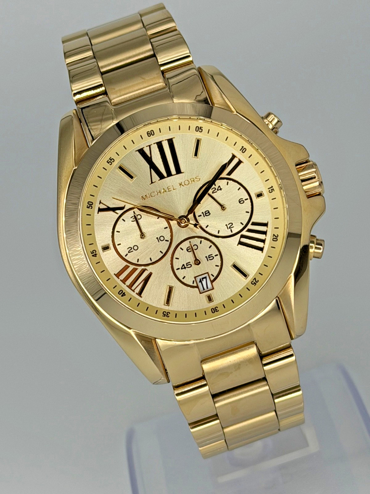 MICHAEL KORS Bradshaw MK5605 Unisex Chronograph 40mm Case Gold Analog Wristwatch