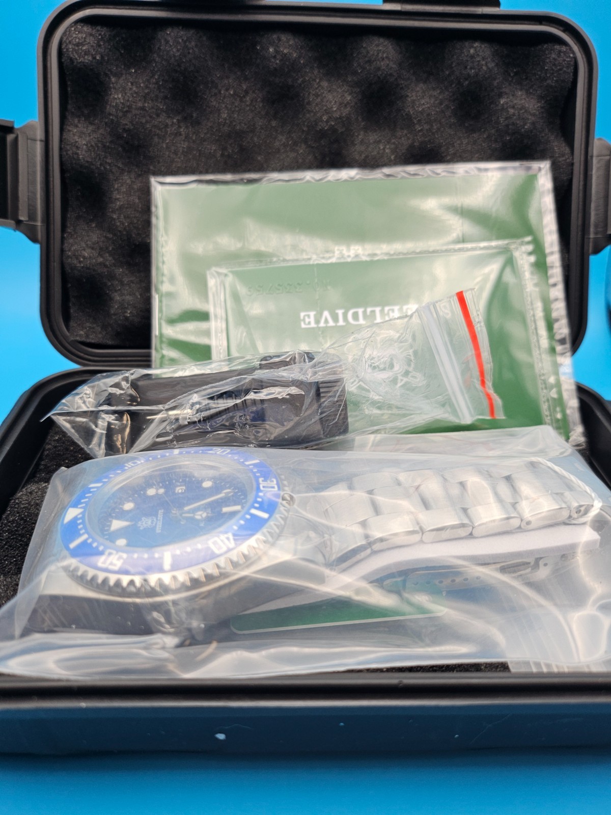 Steeldive SD1964 Blue Dial NH35 1000M Diver Sapphire 45.4mm HEV
