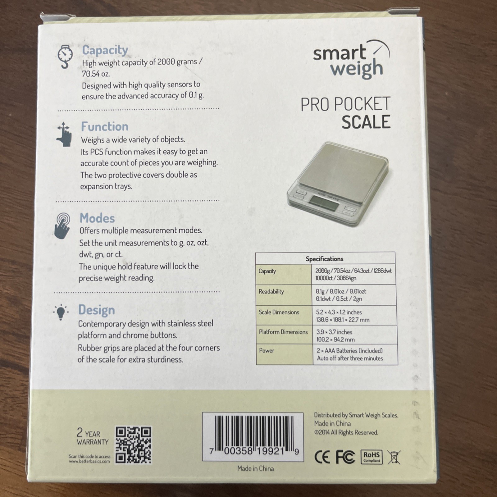 Smart Weigh Digital Pro Pocket Scale 500g x 0.01 Grams Precise Weighing Professi
