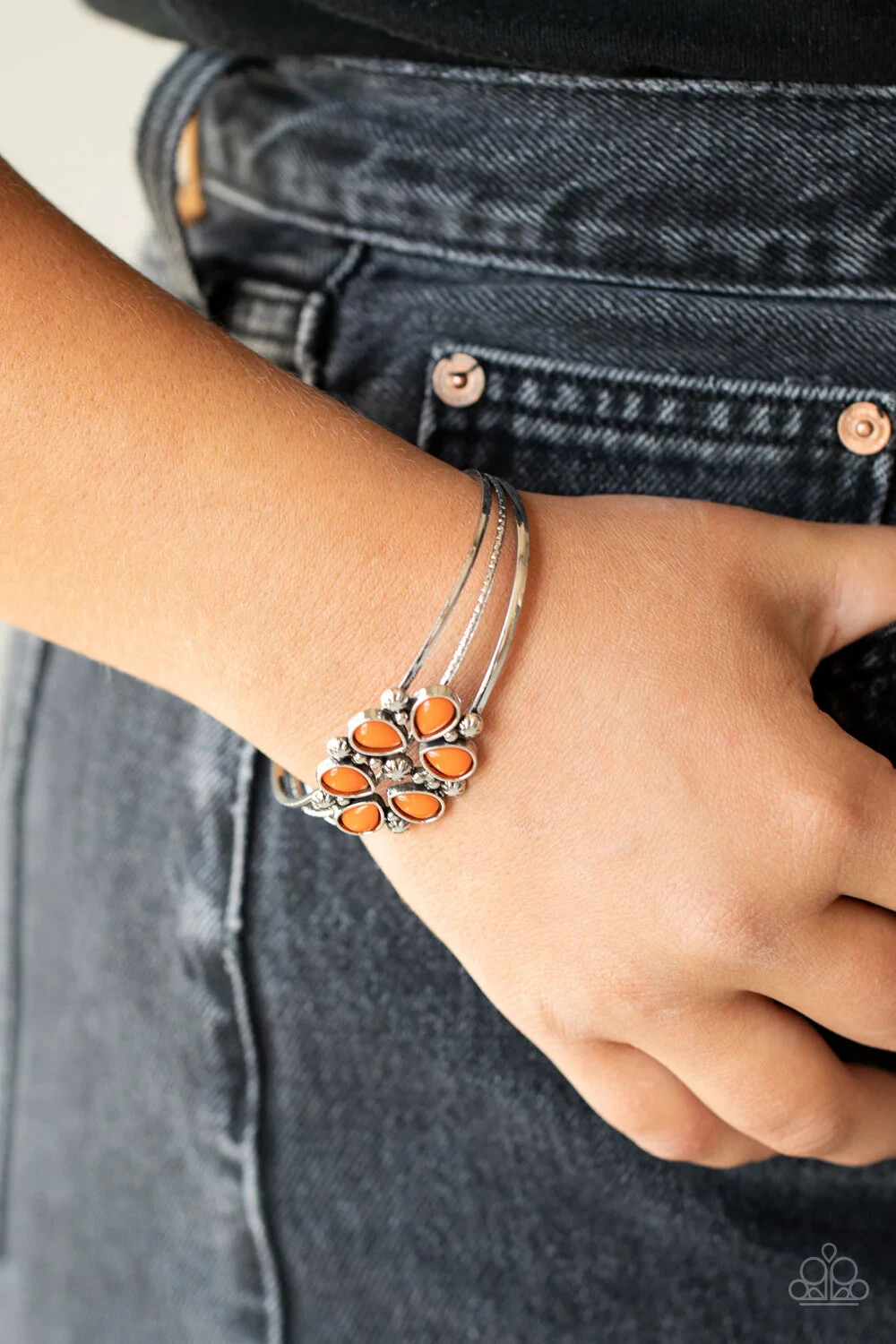 Paparazzi TAJ MAHAL MEADOW orange CUFF bracelet