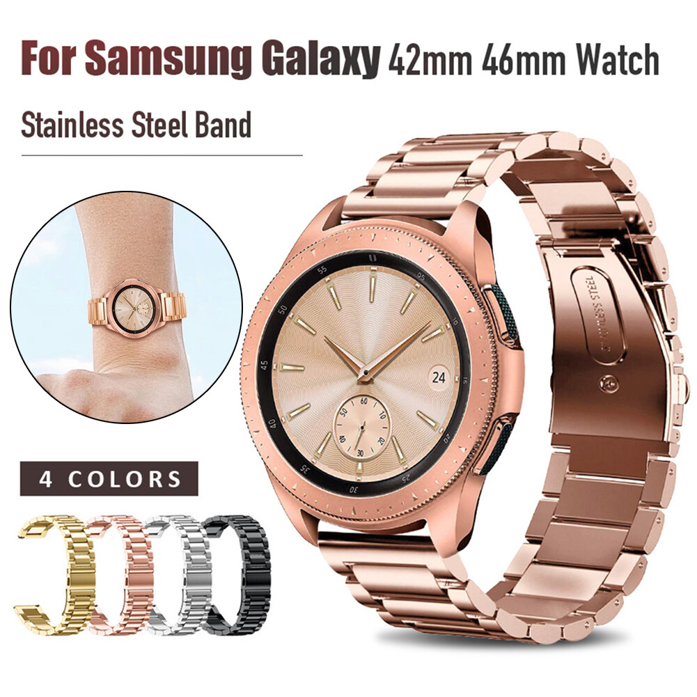 For Samsung Galaxy Watch 42/46mm Gear S3 Stainless Steel Strap Metal Watch Band