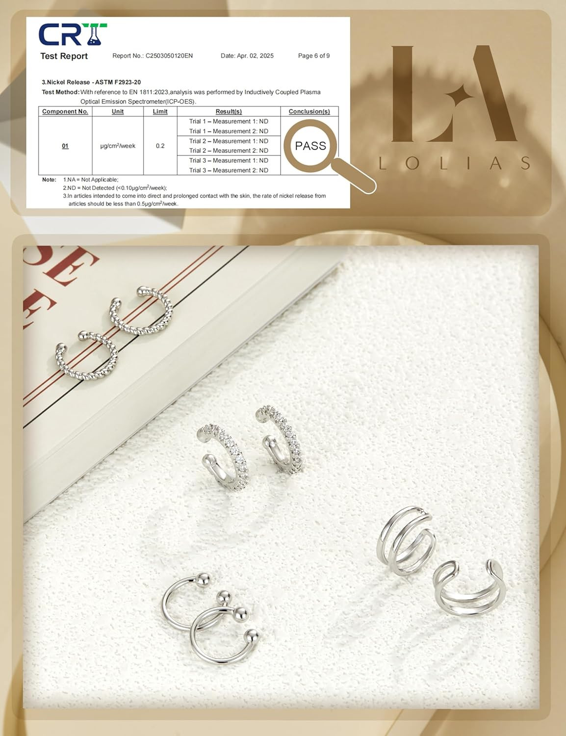 4 Pairs Ear Cuffs Non Piercing – 14K Gold Plated Ear Cuff Earrings for Women Ear