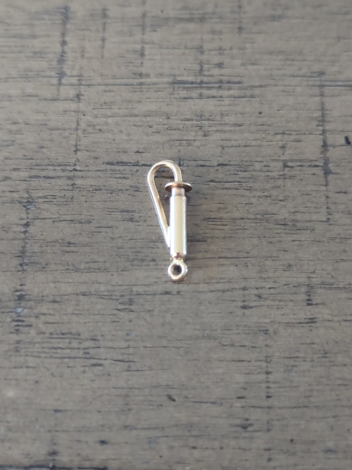 Rare Vintage 14K Yellow Gold Push Lock Clasp