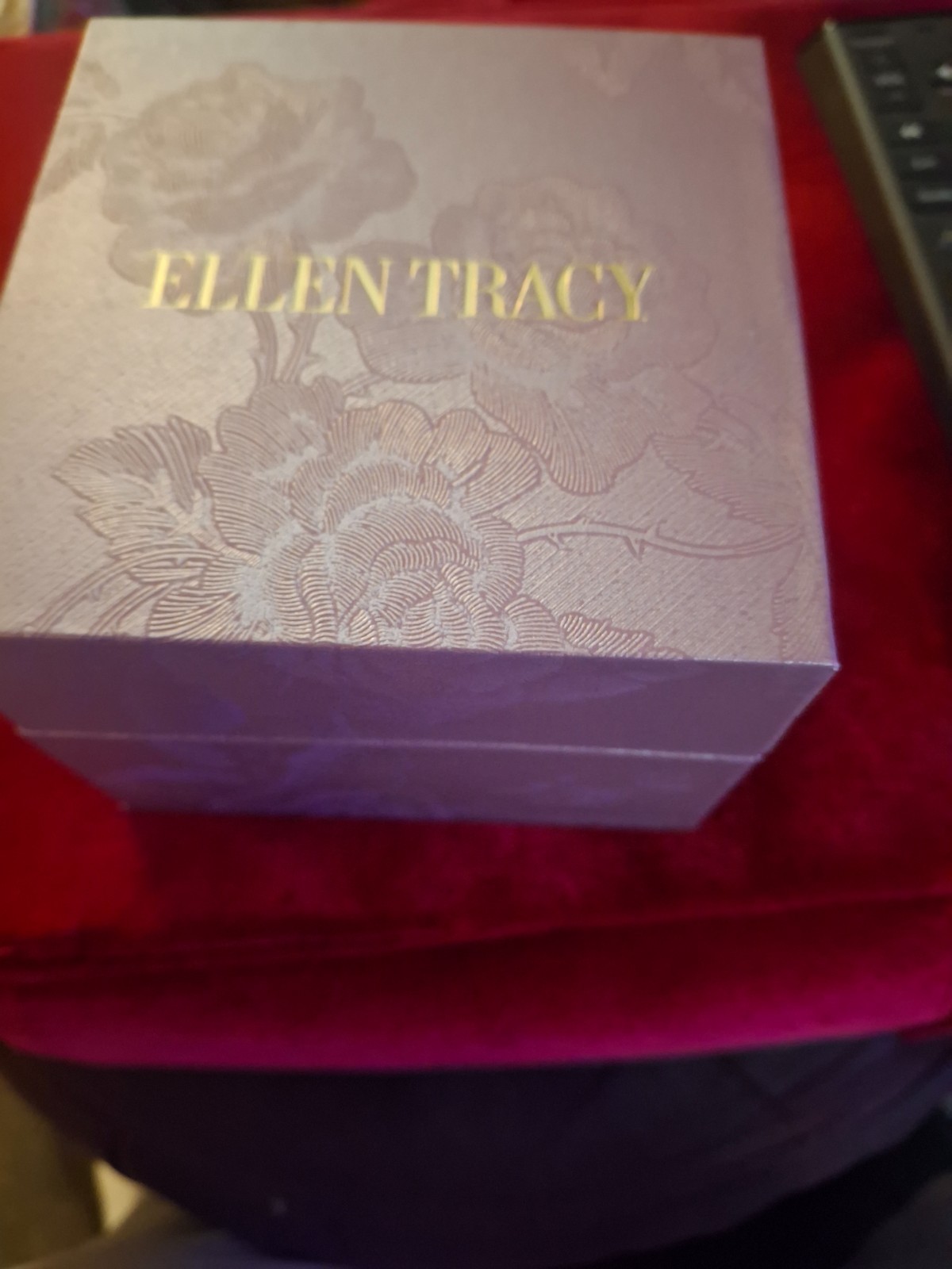 ellen Tracy watch and bangle set crystal accents on watch and bangle