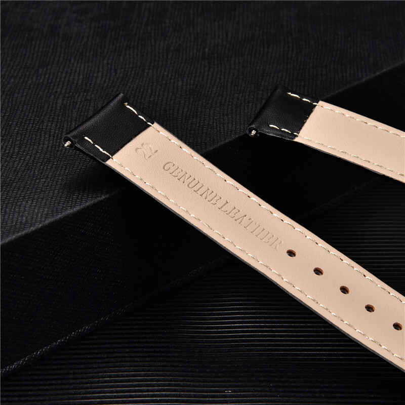 Retro Leather 14mm-24mm Wrist Watch Band Strap Butterfly Buckle Deployment Clasp