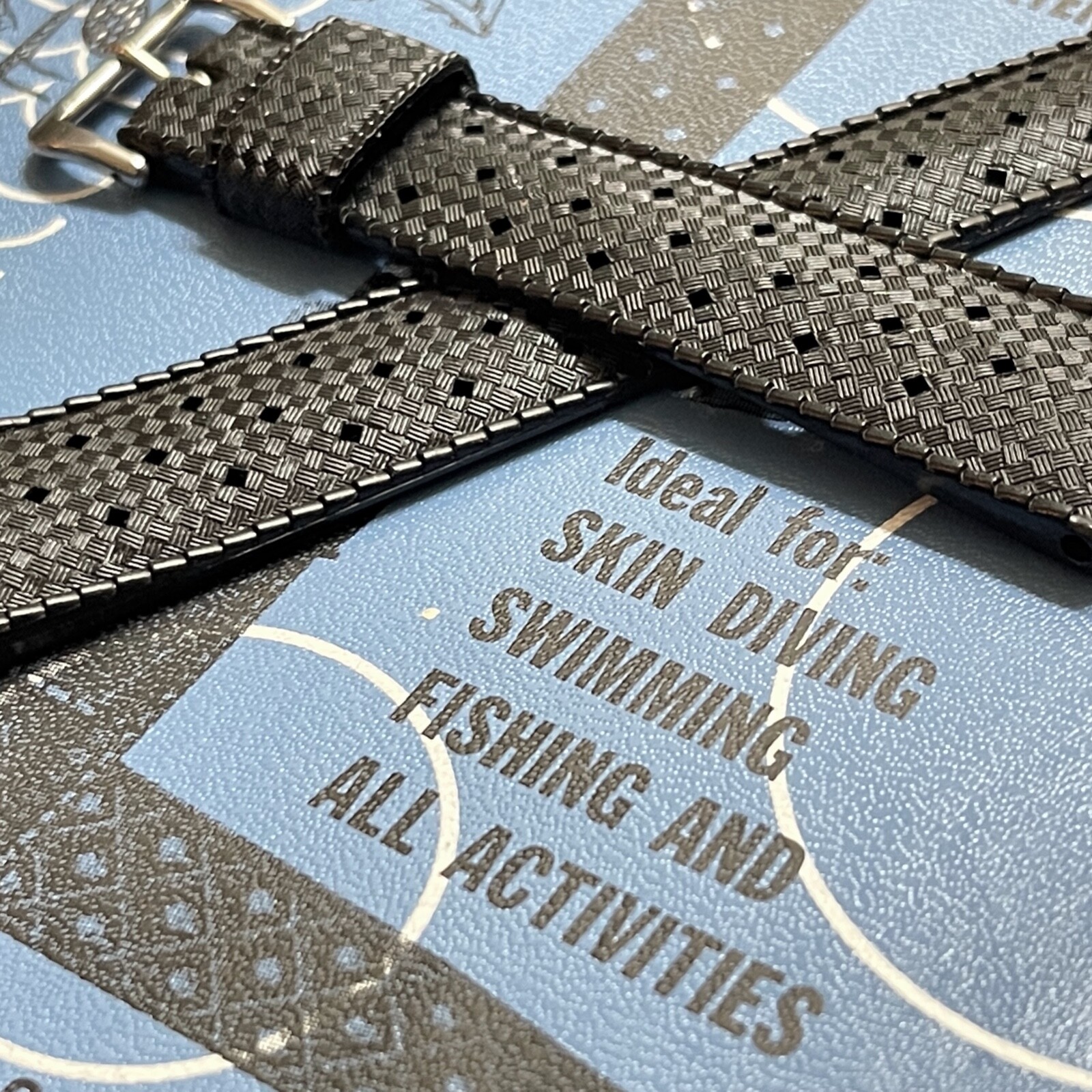 15 SOLD! Imperfect Genuine Swiss Tropic dive watch band 20mm for vintage divers
