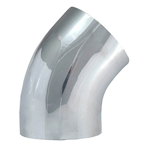Performance SPE-9749 45° Aluminum Intake Tube,Silver