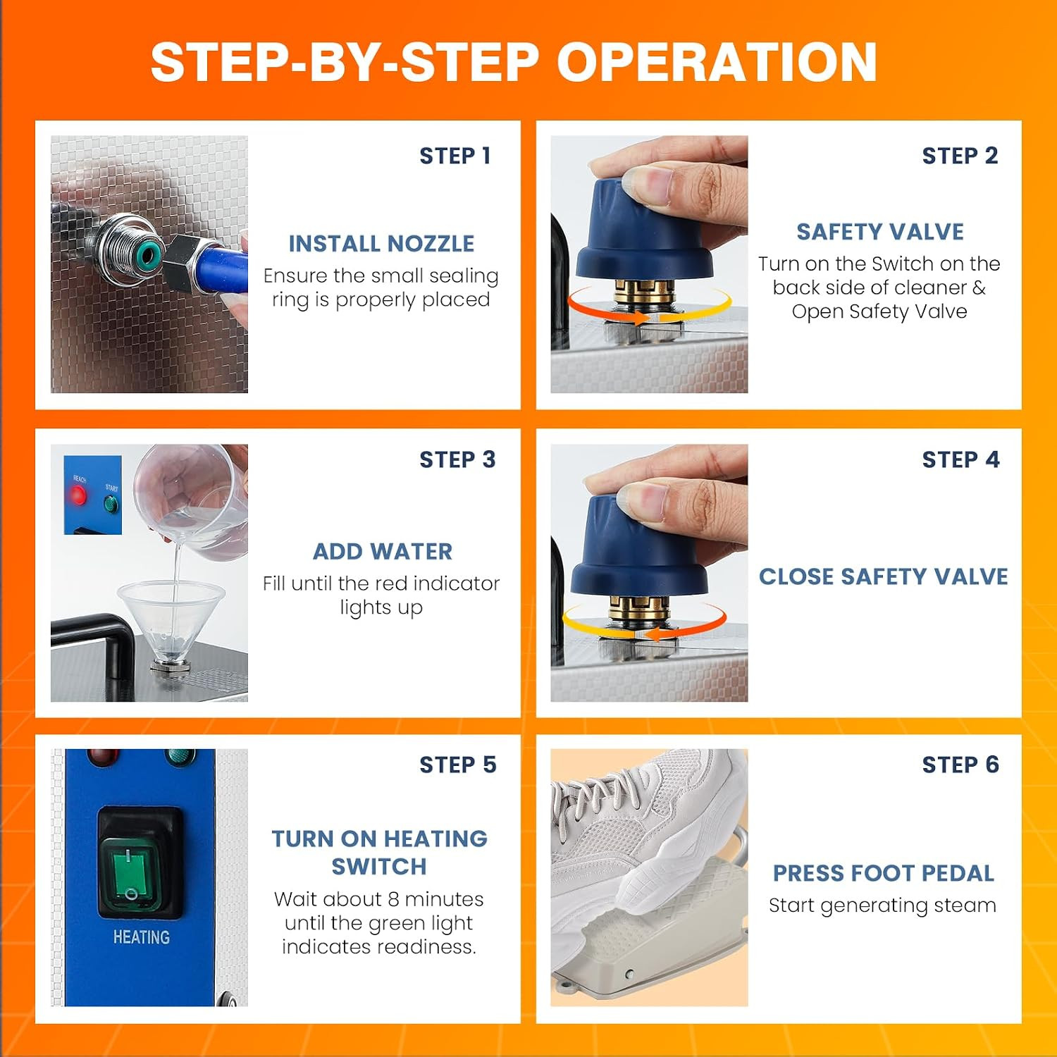Professional Jewelry Steam Cleaner 2L, High-Pressure, Fast & Effective Cleaning