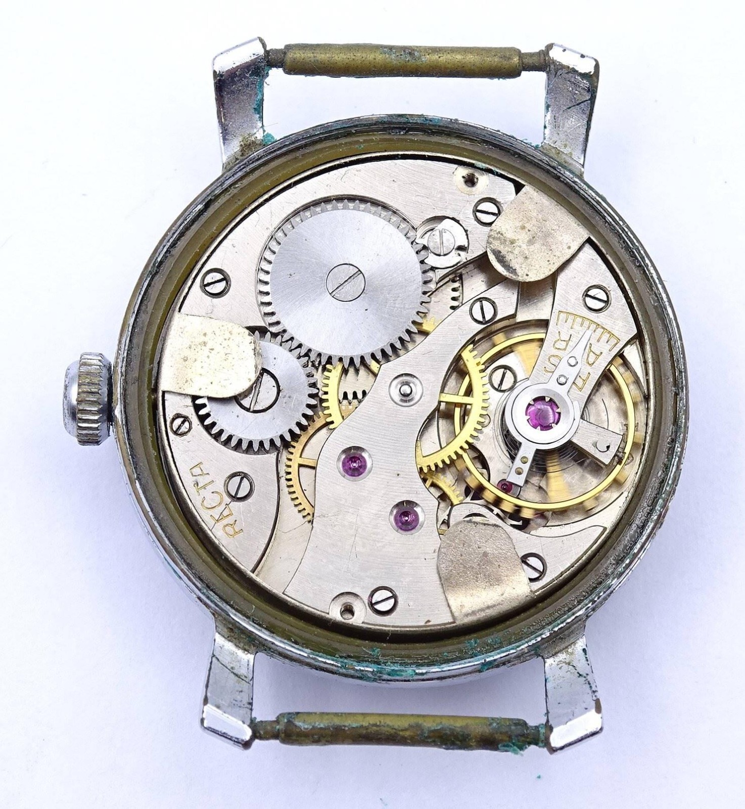 Rare RECTA CAL. G1 Luftwaffe Military Wehrmacht WWII MECHANICAL WRISTWATCH