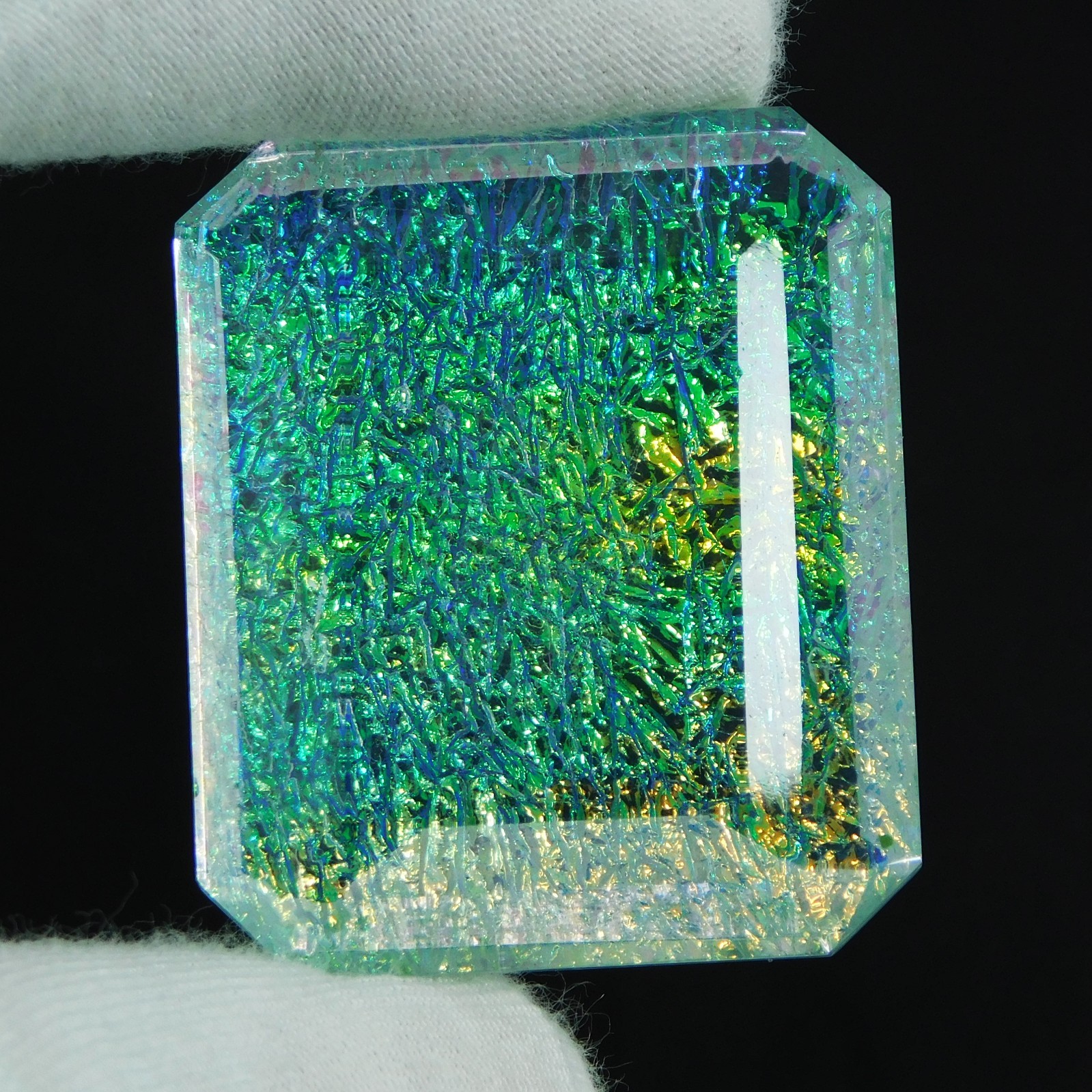 117.50 Ct Natural Monarch Fire Opal Doublet Certified Emerald Cut Loose Gemstone