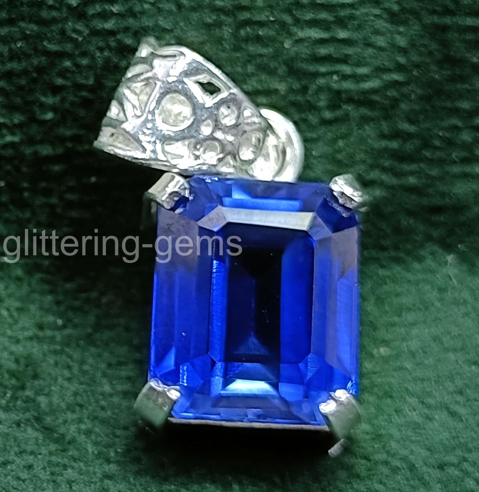IGL Certified 25.0 Ct Natural Sapphire 925 Silver Pendant Loose Gemstone 5JOU