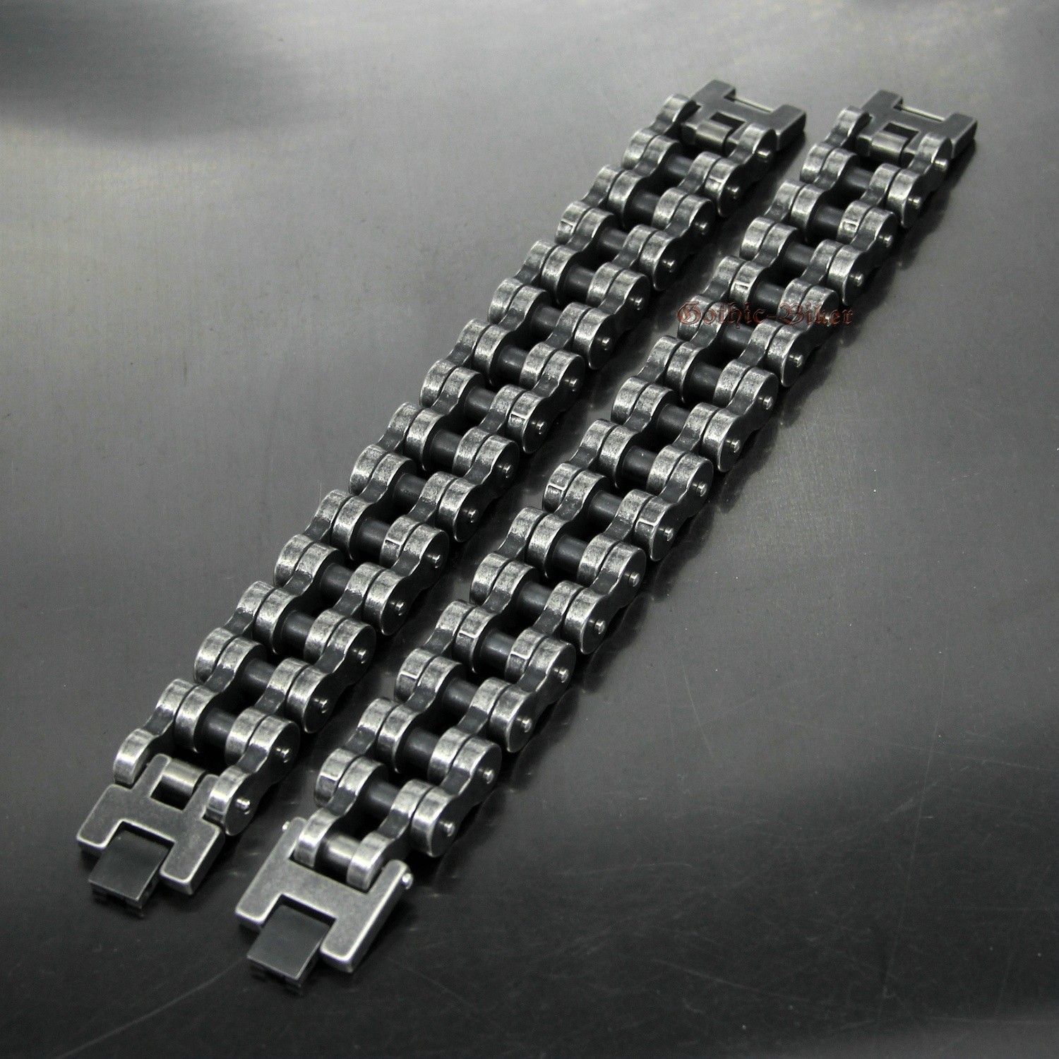 Heavy Chunky Motorcycle Bike Chain Men’s Bracelet Stainless Steel Gunmetal Tone
