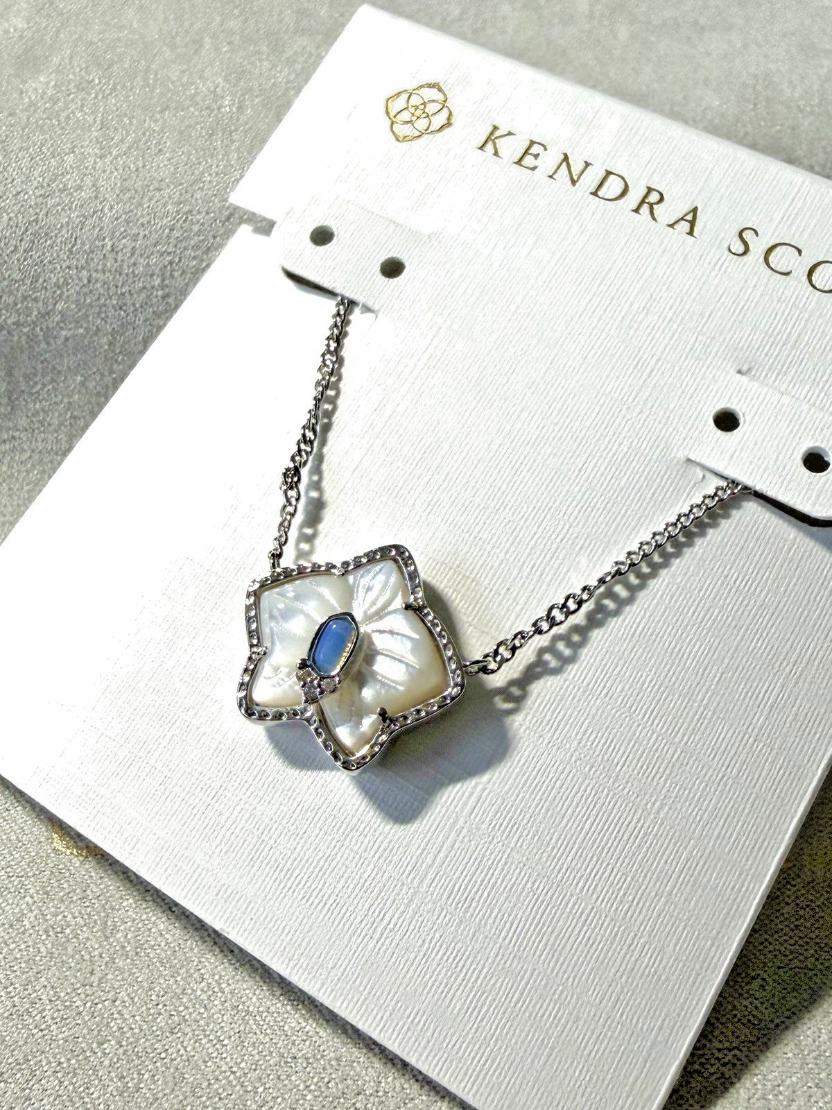 NEW 💗 Kendra Scott 💗 Joelle Orchid 🌸 SILVER Short Pendant Necklace
