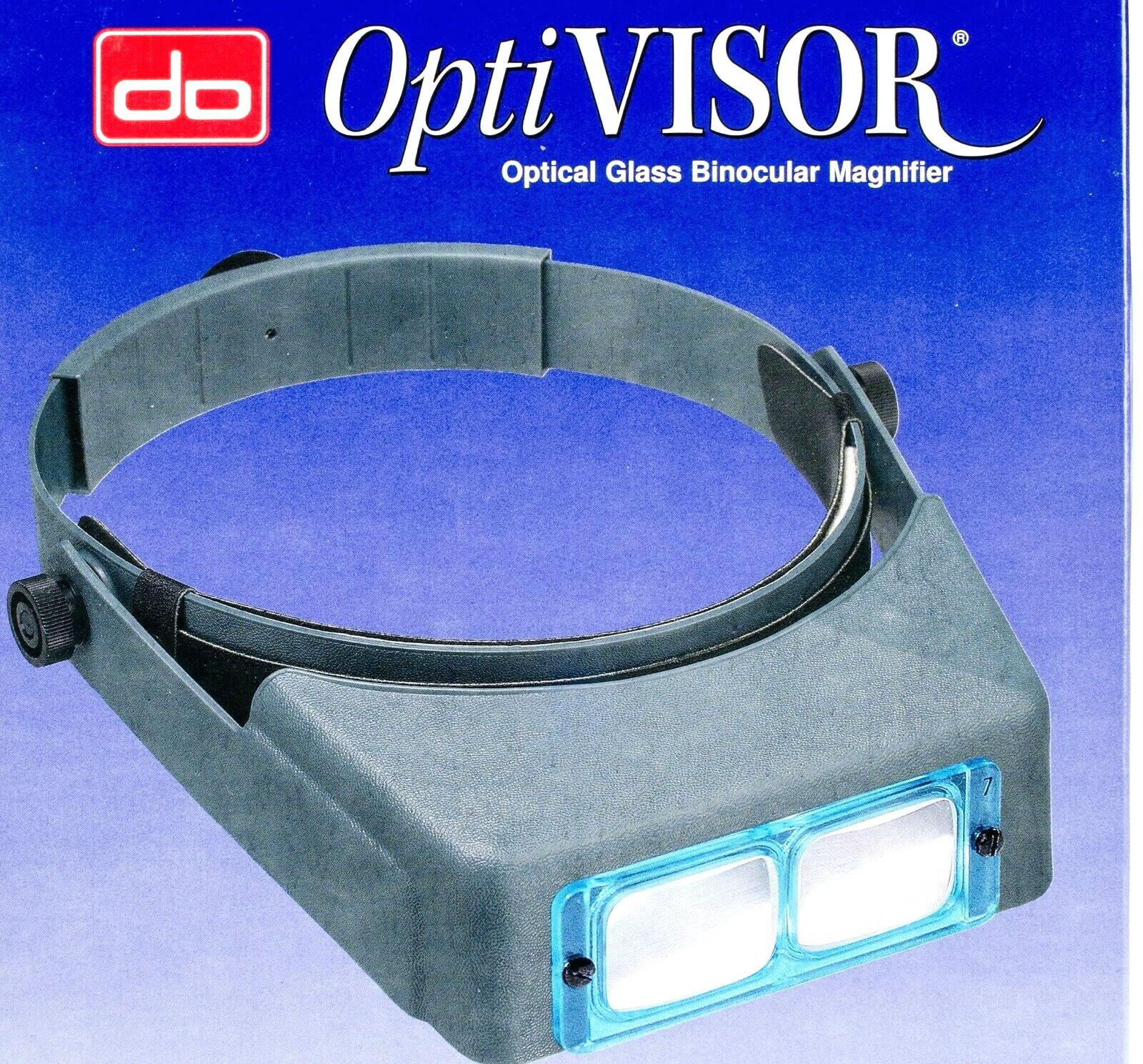 Donegan OptiVisor DA-3 Headband Magnifier Binocular 1.75X Optical Glass Lens