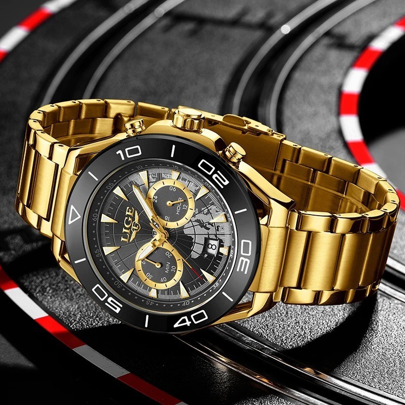 LIGE Top Brand Luxury Mens Watches Casual Business Watch Men Fashion Waterproof