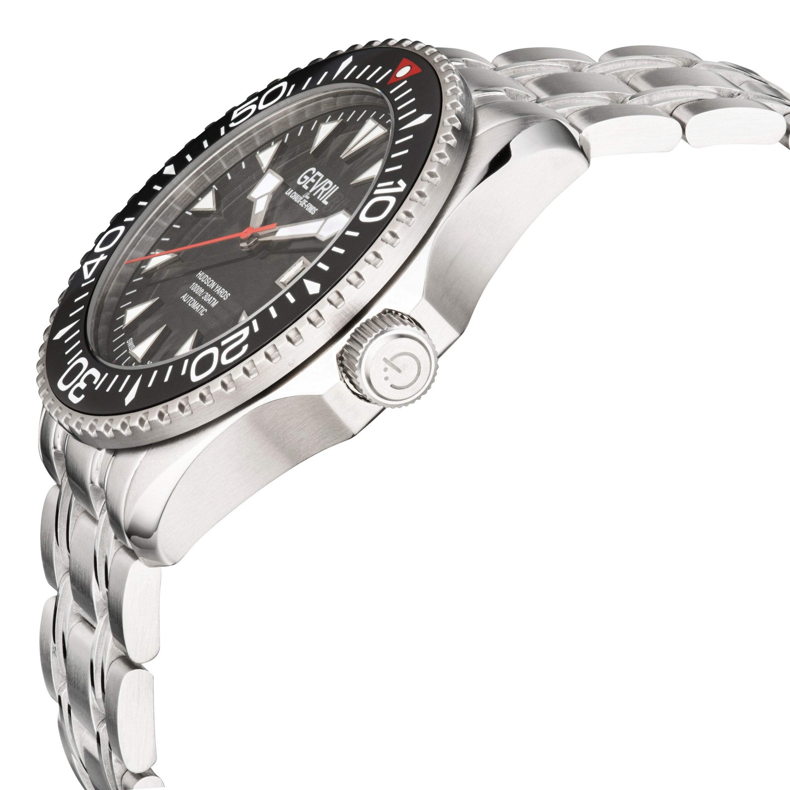 Hudson Yards Swiss Made Automatic SW200 Diver watch black Ceramic bezel inner r